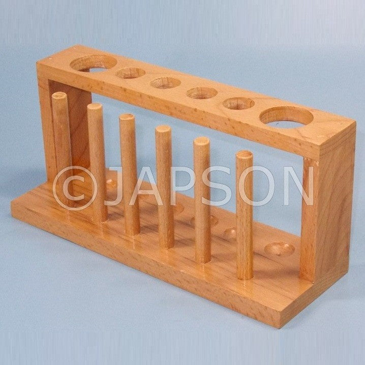 Test Tube Stand, Wooden, With Drying Pegs Test Tube Stand, Wooden, With Drying Pegs